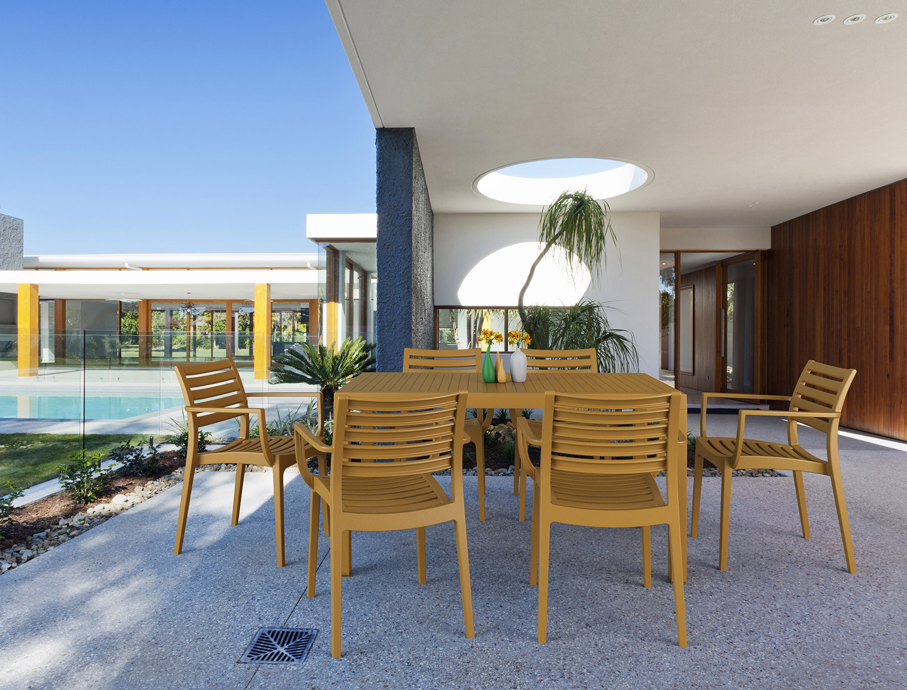 ST ARANA  Yellow design Plastic outdoor chair